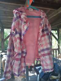 Różowa kurtka na jesień/wiosnę lekka dziewczęca