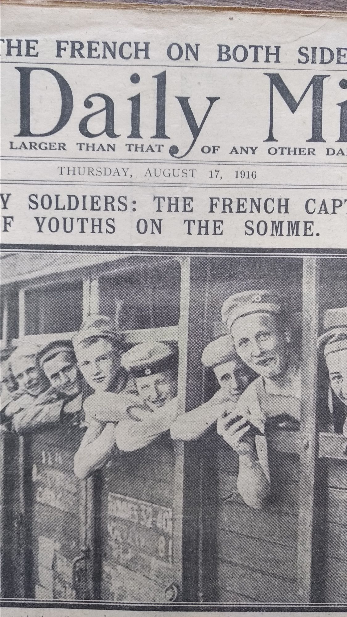 Газеты The Daily mirror август 1916 г