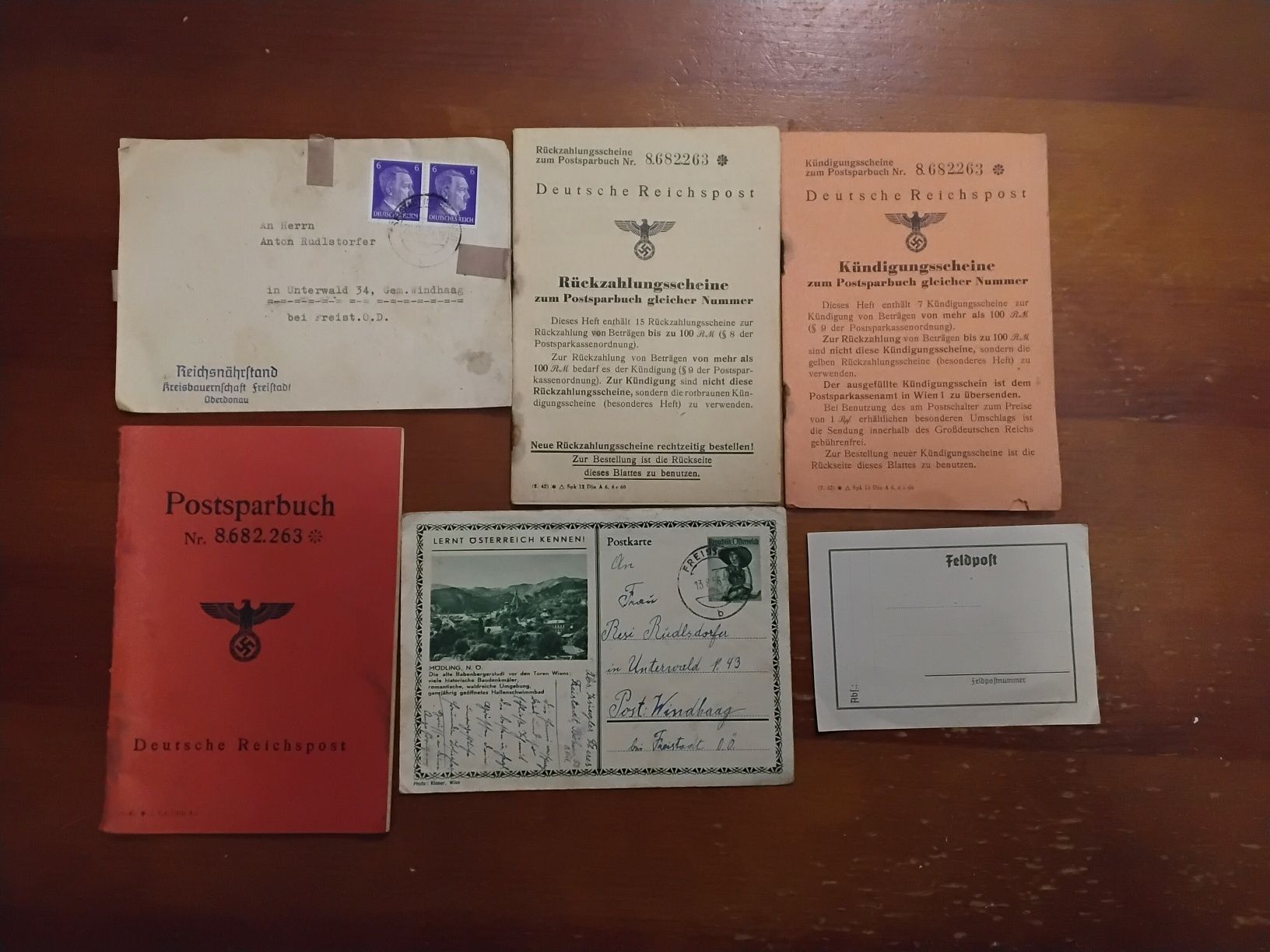 Listy , zdjęcia , dokumenty II Wojna Światowa Feldpost