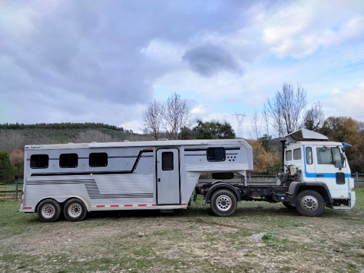 Camião de cavalos (Volvo FL 6 + Softouch by Liberty Inc)