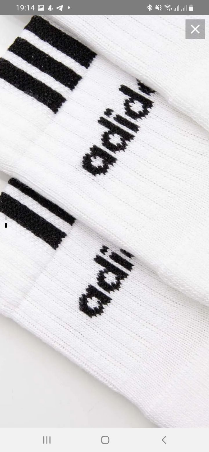 Шкарпетки adidas 3-pack, розмір xs,