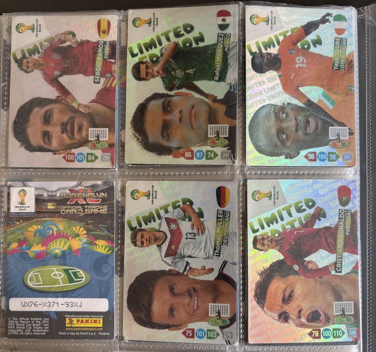 Fifa world cup Brasil 2014 Panini Adrenalyn XL karty piłkarskie