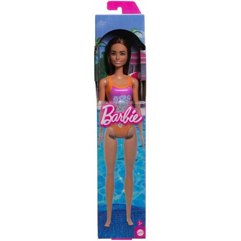 Lalka plażowa Mattel HXX50 Barbie w stroju kąpielowym