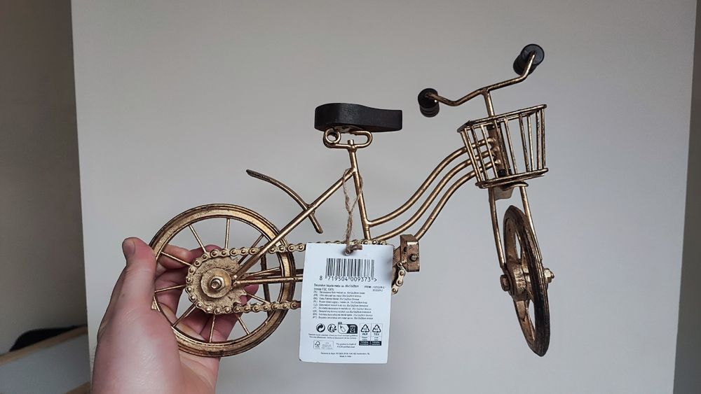 Stylowy metalowy Rower - figurka, ozdoba