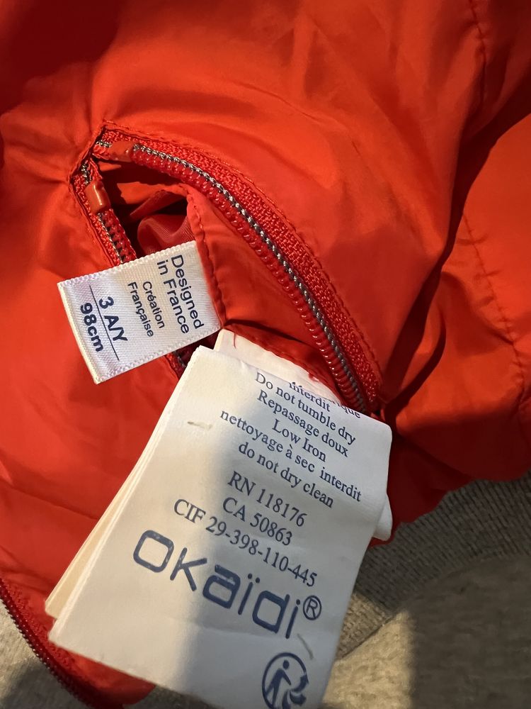 Dwustronna lekka kurtka Okaidi 98 cm