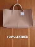 NOWA torba Zara Home, 100% skóra, beżowa, ze skóry