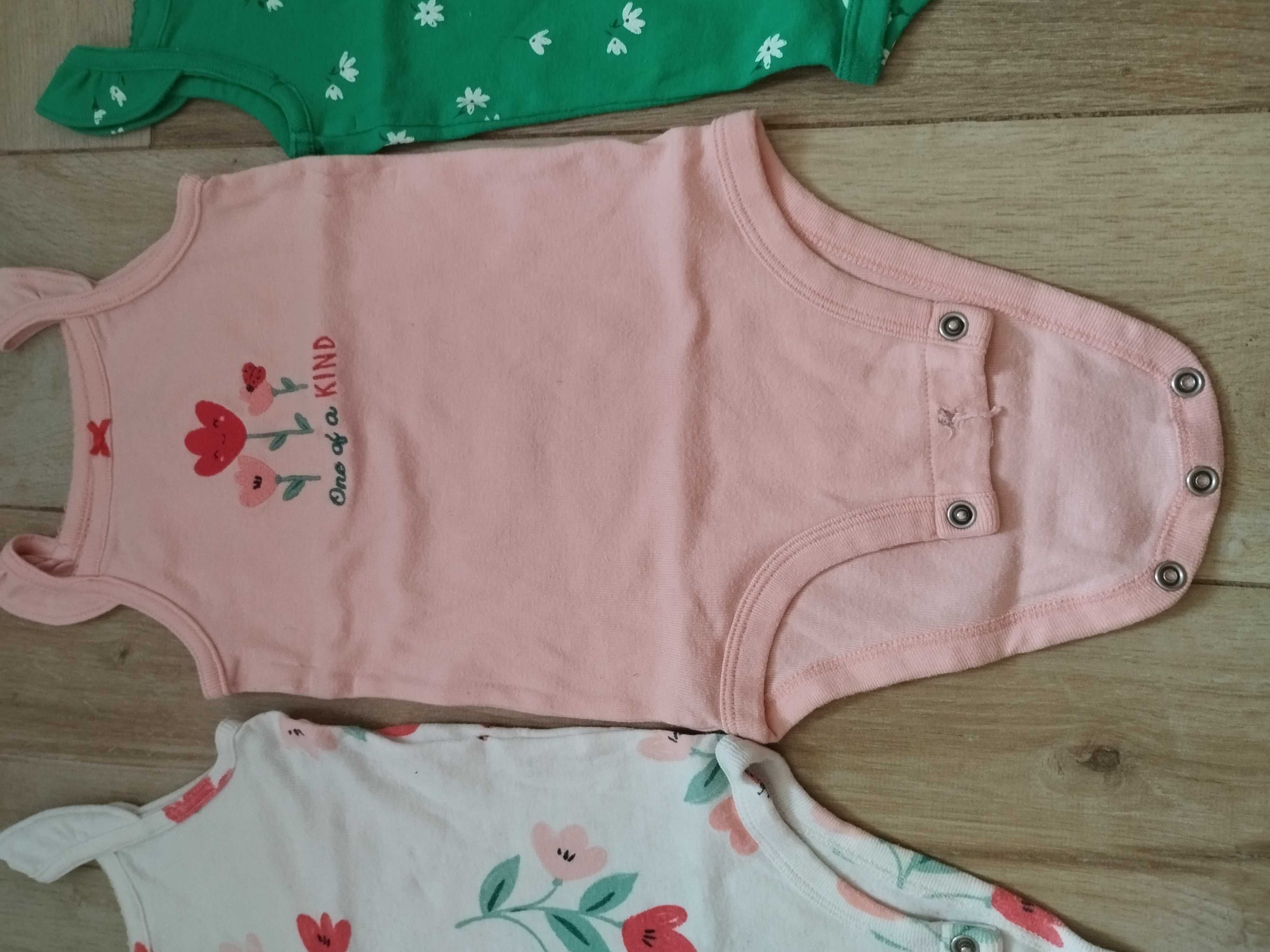Zestaw Body na ramiączkach r 80 Carters
