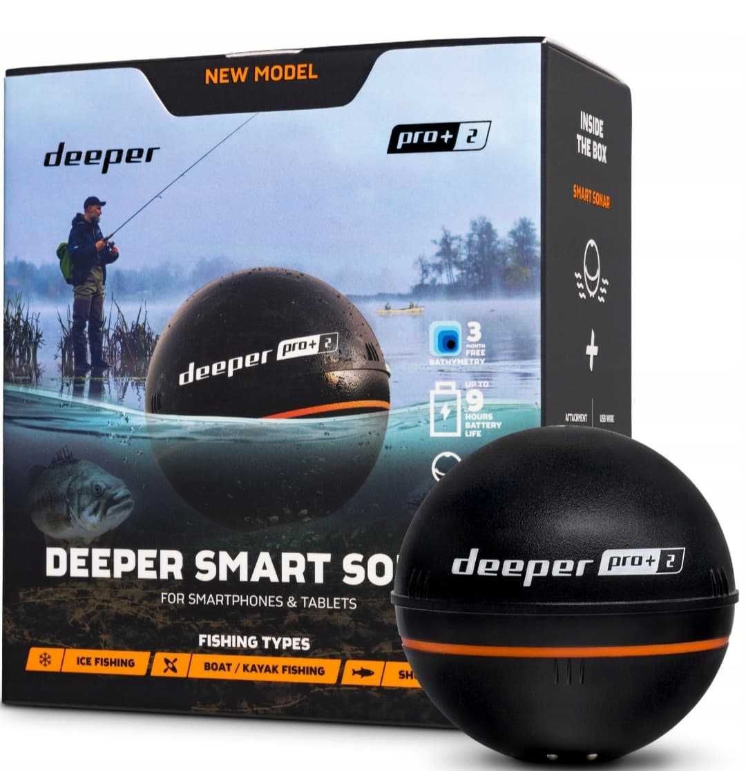 Echosonda Deeper Pro +2 WIFI Sonar Mega Pakiet