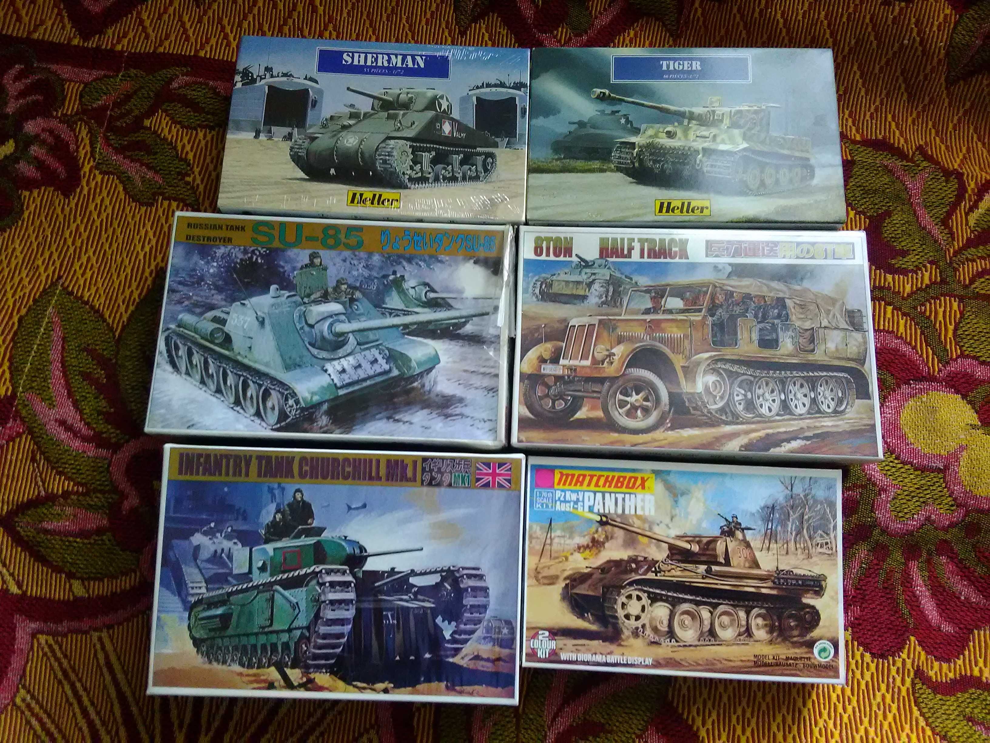 Modele czołgów i pojazdów- Heller, Italeri,Matchbox,Fujimi