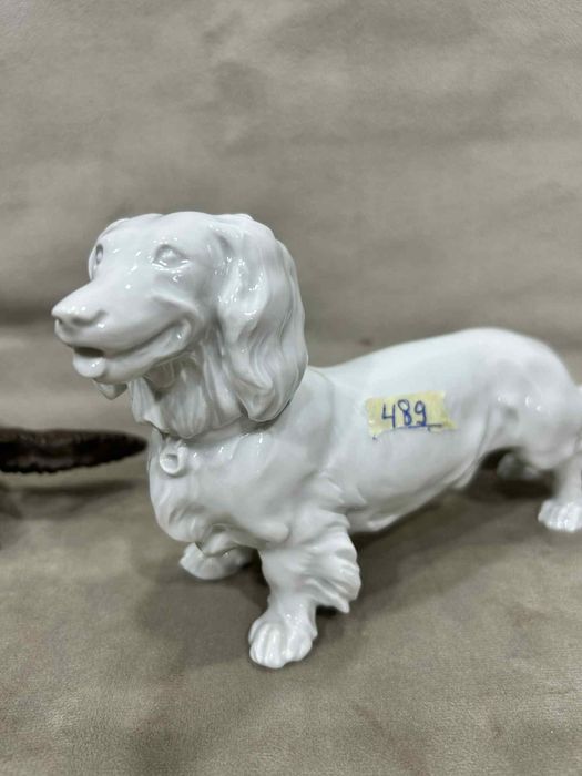 Figurka porcelanowa Jamnik Miśnia