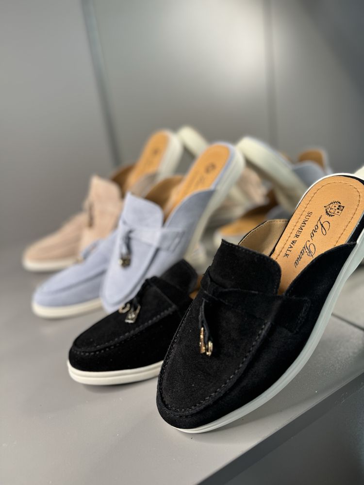 Мюли лоферы loro piana шлепки сланцы