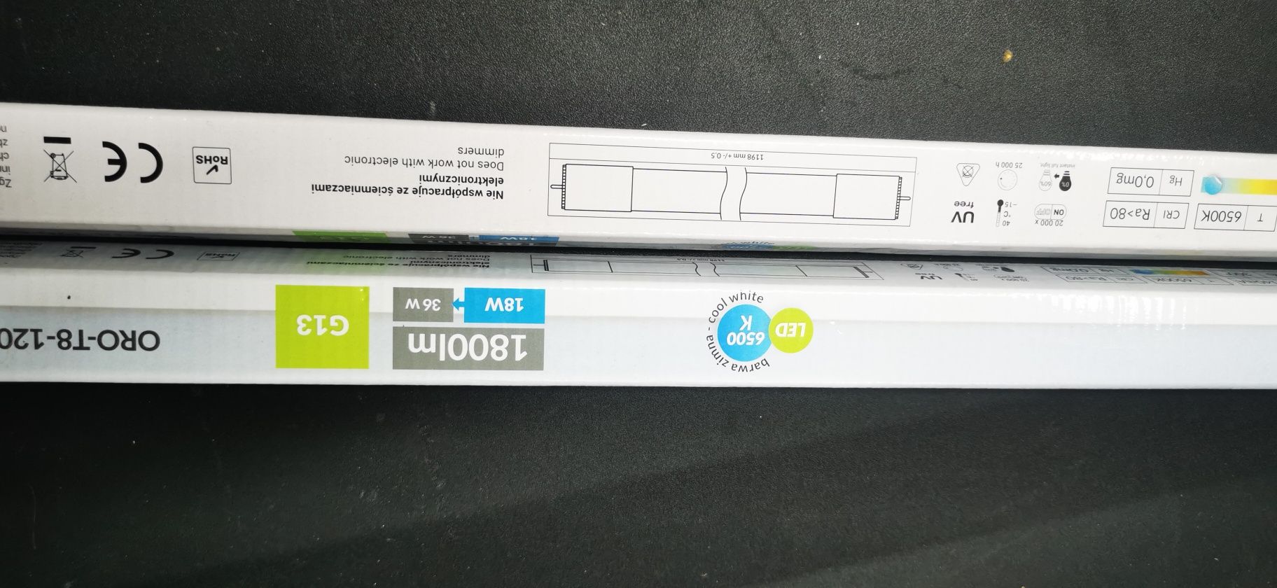 Świetlówka Led tuba 120 i 60 nowe 5szt.