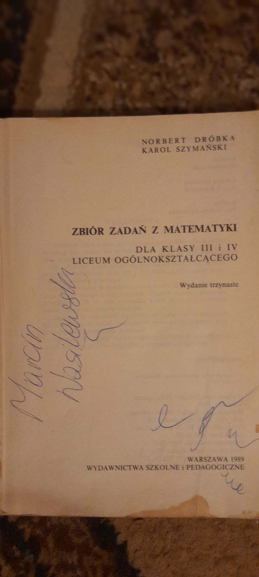 Zbiór zadań z matematyki dla kl III i IV LO- Norbert Dróbka K Szymańsk