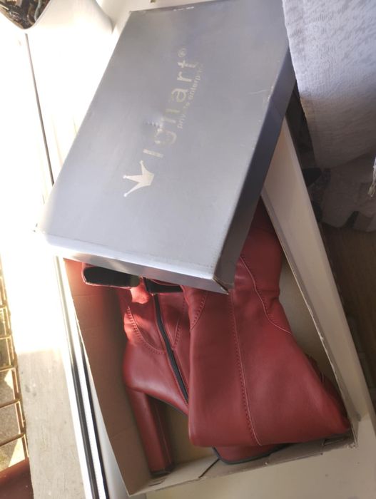 Чоботи жіночі демісезонні шкіряні