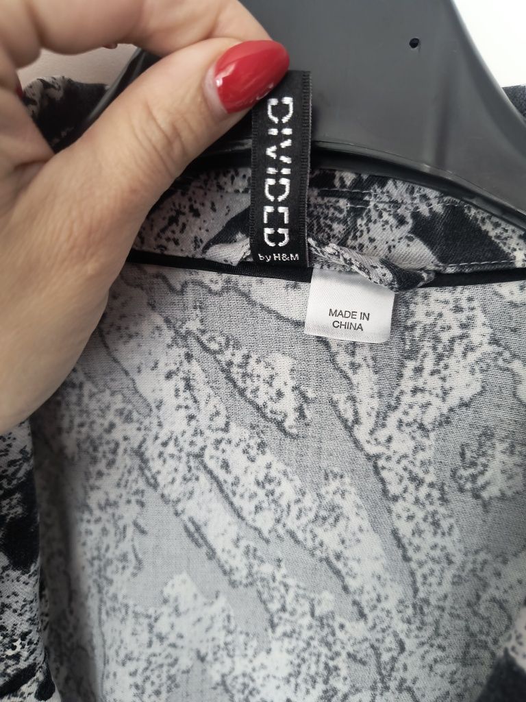 Marynarka damska żakiet Divided by H&M panterka czarno szara