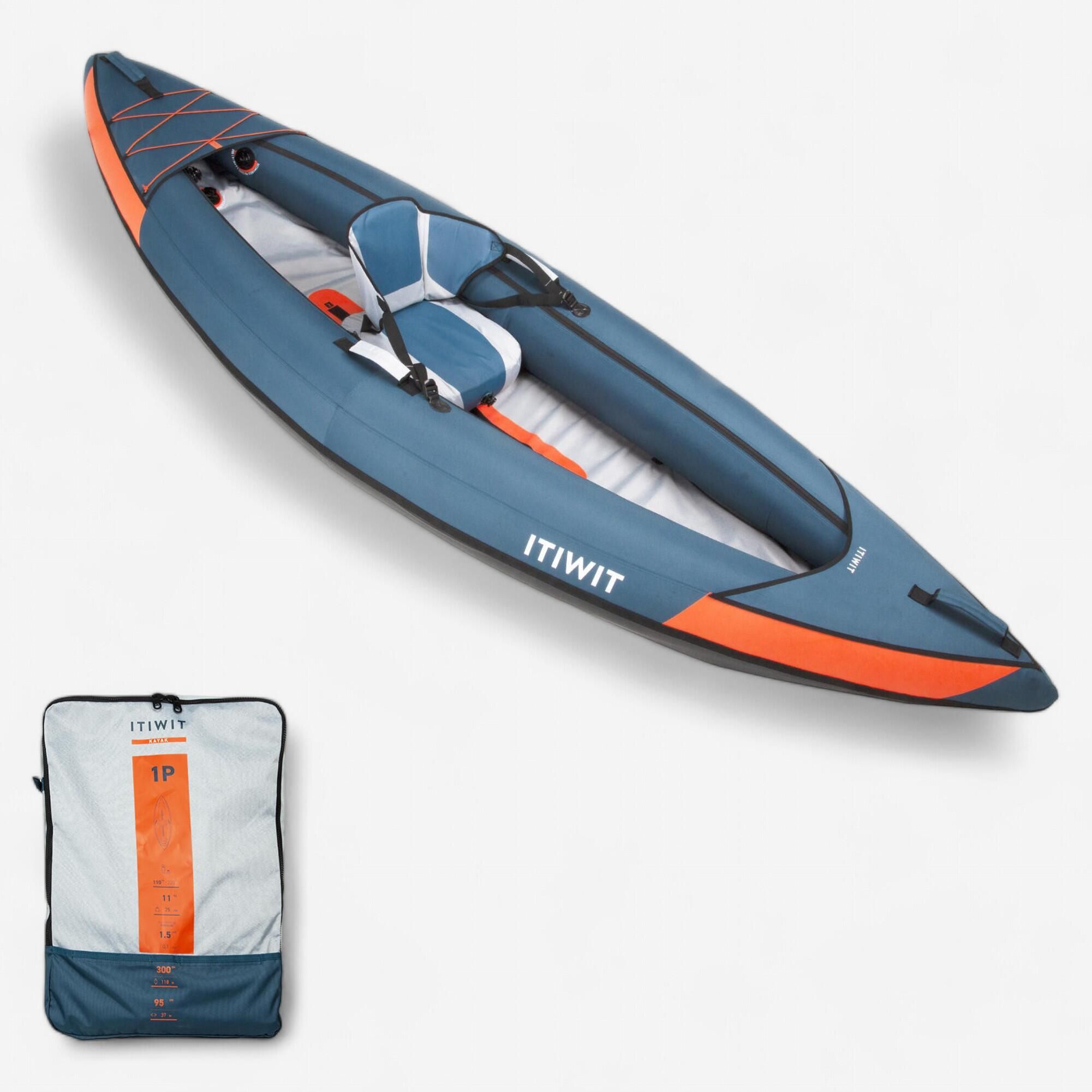 Canoa kayak insuflável de passeio 1 lugar
