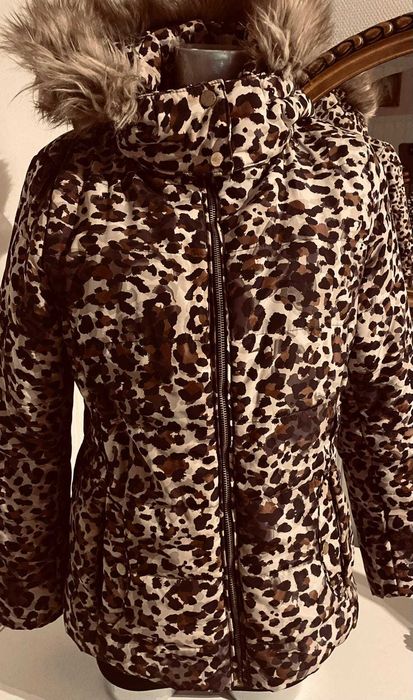 Kurtka zimowa damska H&M panterka rozm. S