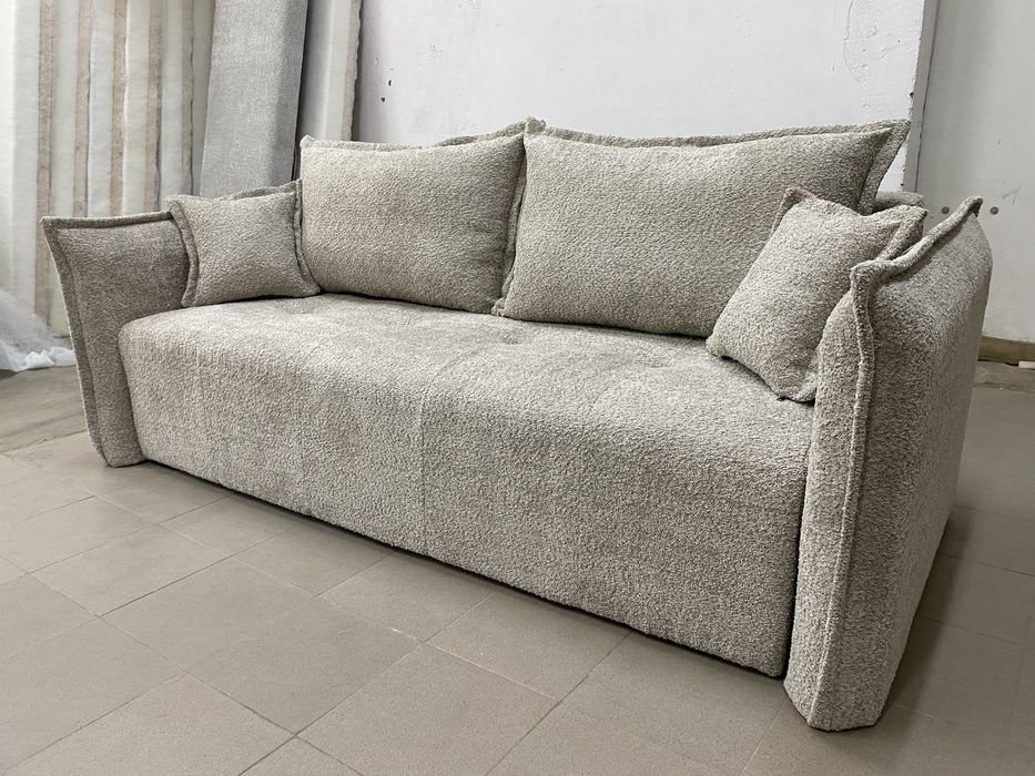 Kanapa sofa rozkładana z funkcją spania czerwona tkaniny do wyboru