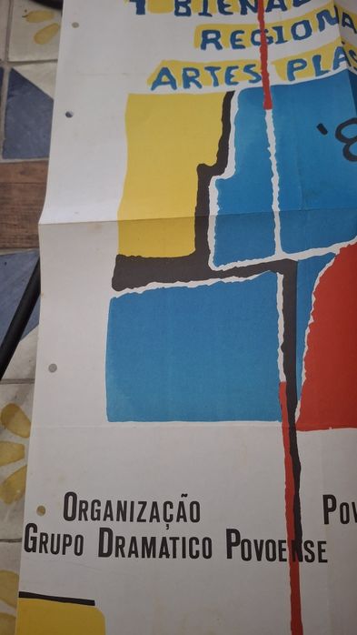 Cartaz bienal regional artes plásticas 87 povoa sta Iria pintura