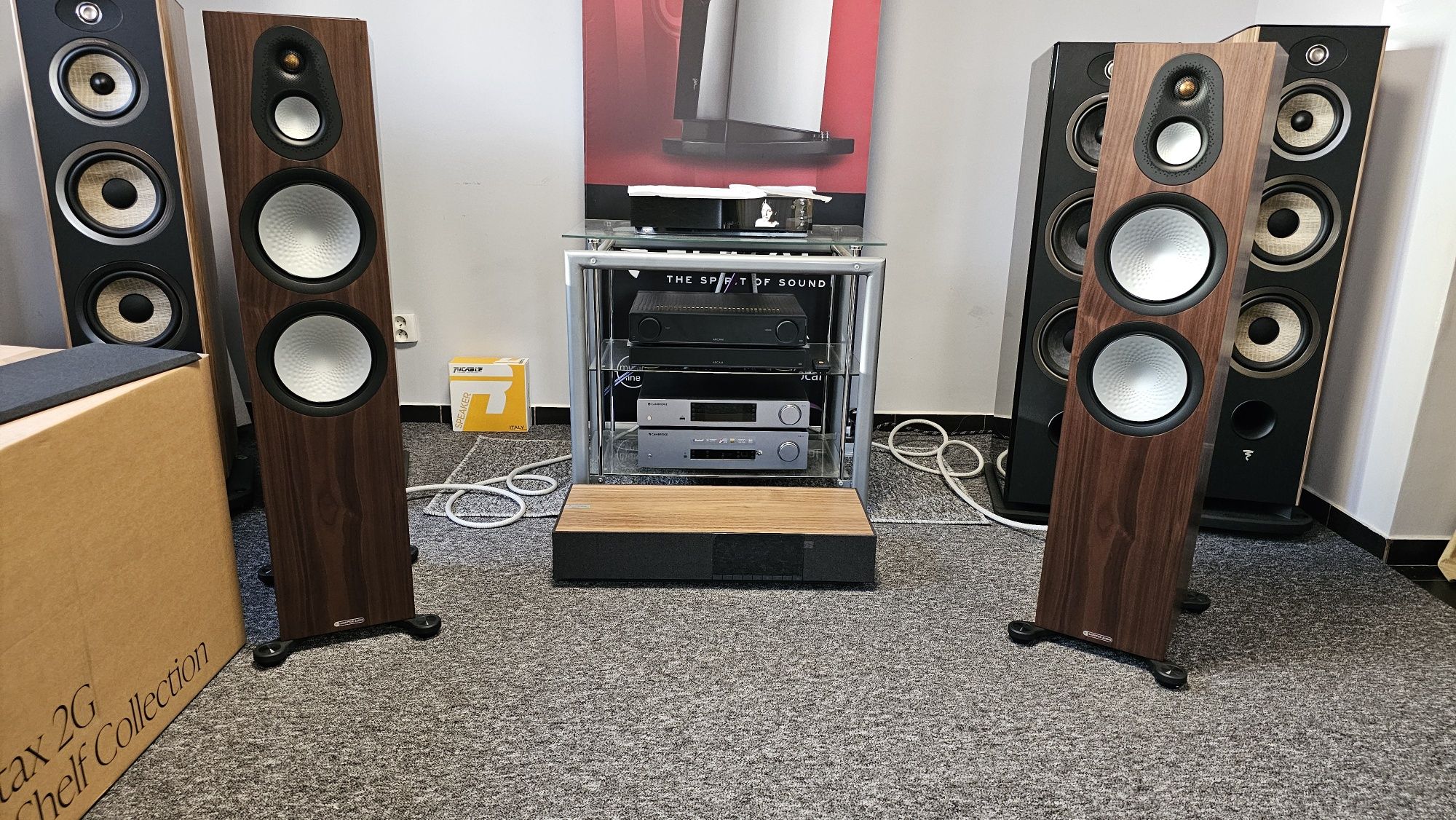 Kolumny Monitor Audio Silver 500 7G Walnut Outlet Para Gwarancja 5 Lat