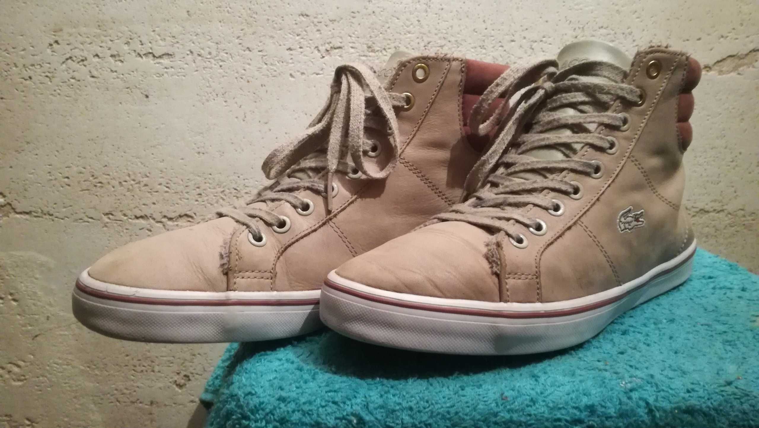 Damskie zimowe sneakersy LACOSTE MARCEL MID PWT r.39 skóra st.b.dobry