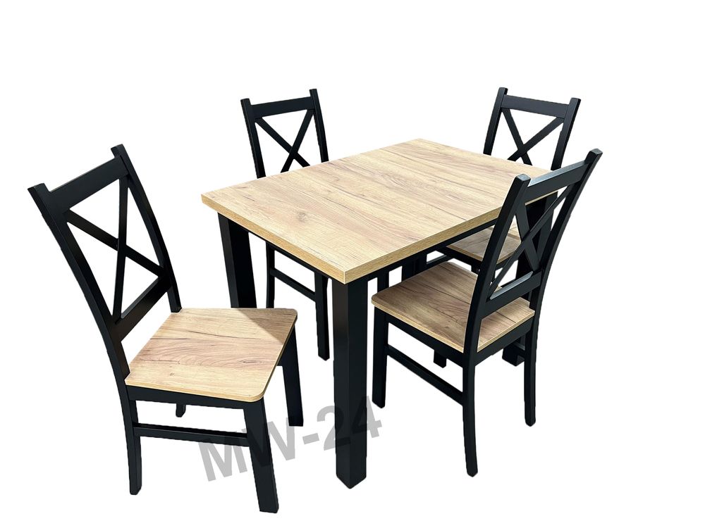 Stół + 4 Krzesła Prosto Od Producenta! Kraft Złoty + Czarny!