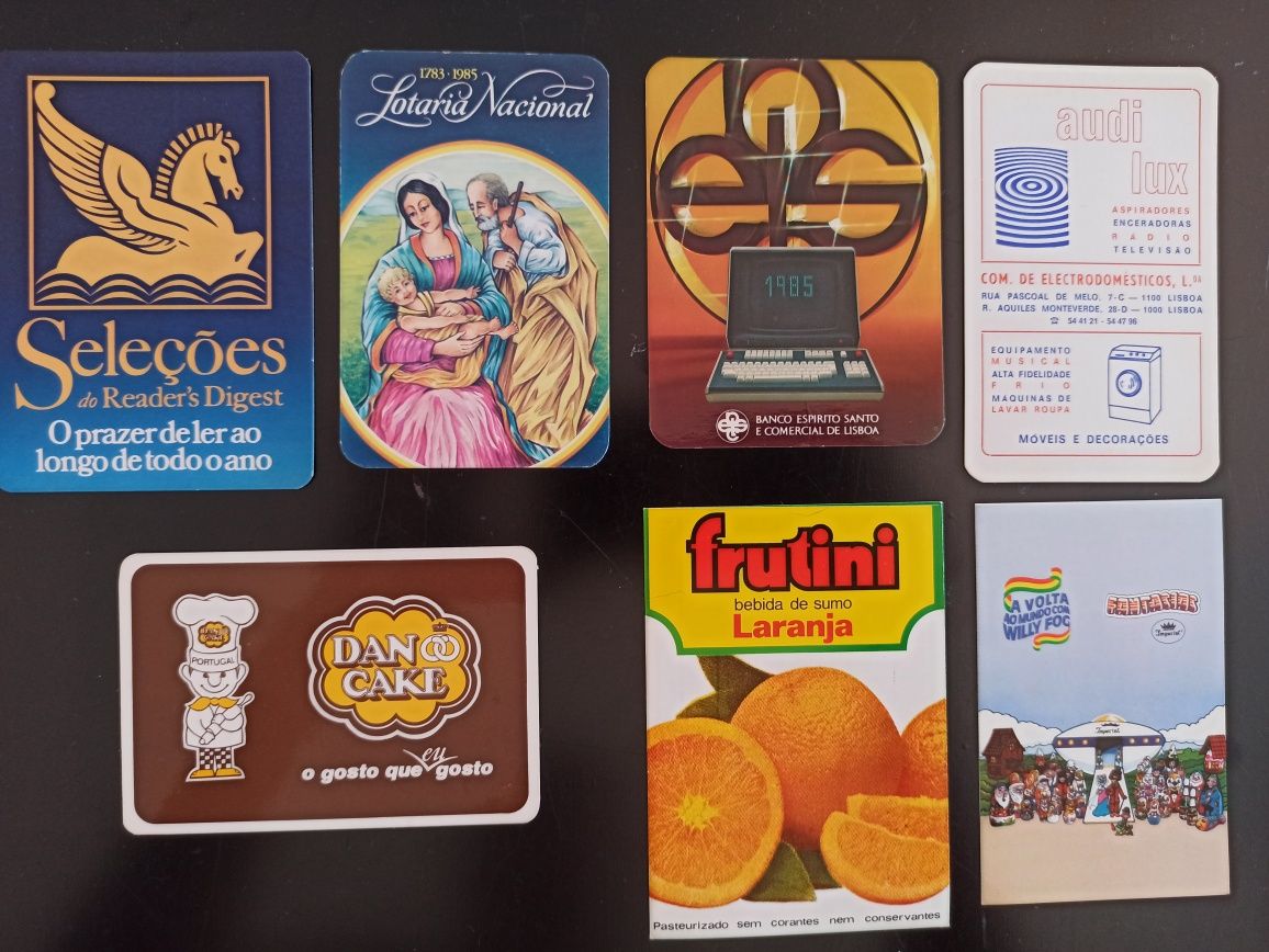 Calendários década 1980
