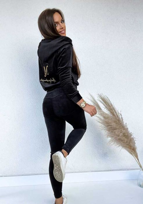 bluza Mielczarkowski xs s 36 czarna bluza welurowa Mielczarkowski s 36