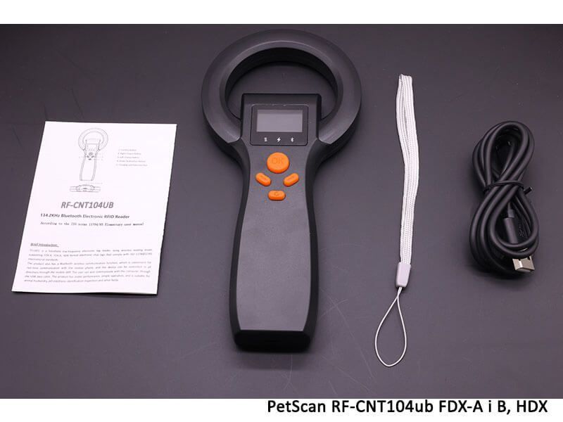Czytnik mikroczipów PetScan RF-CNT104ub FDX-B, FDX-A, HDX