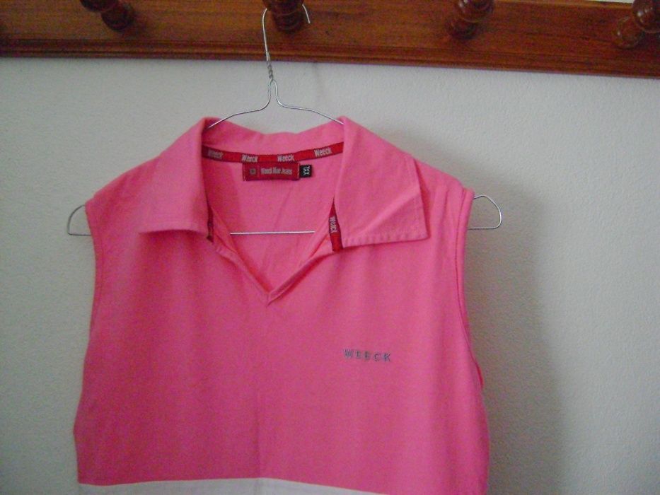 Camisola rosa, branca e cinzenta da Weeck