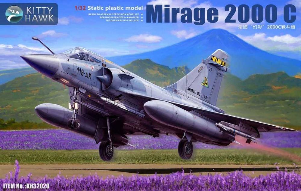 Kit Modelismo Mirage 2000C 1/32 Kitty Hawk