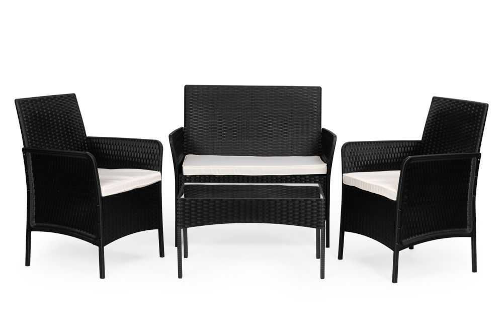 NOWY ZESTAW Meble Ogrodowe Technorattan 4-OS z Poduszkami Sofa Stolik