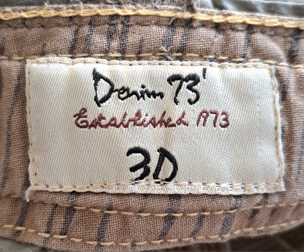 Denim 73 krótkie męskie bojówki kamuflażowe 76/30