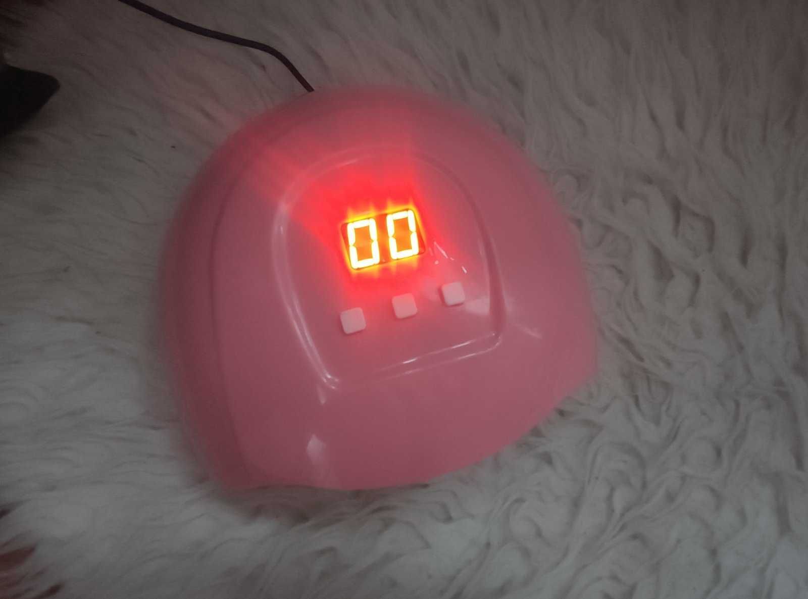Różowa lampa do paznokci uv/ led, 18 świateł, zasilana przez USB