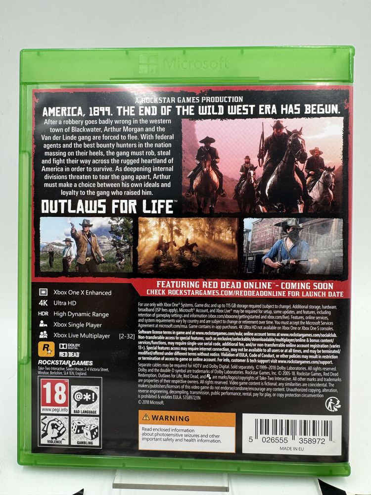 Red Dead Redemption 2 Xbox One Gwarancja