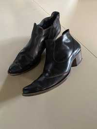 skórzane buty botki kowbojki  made in Austria