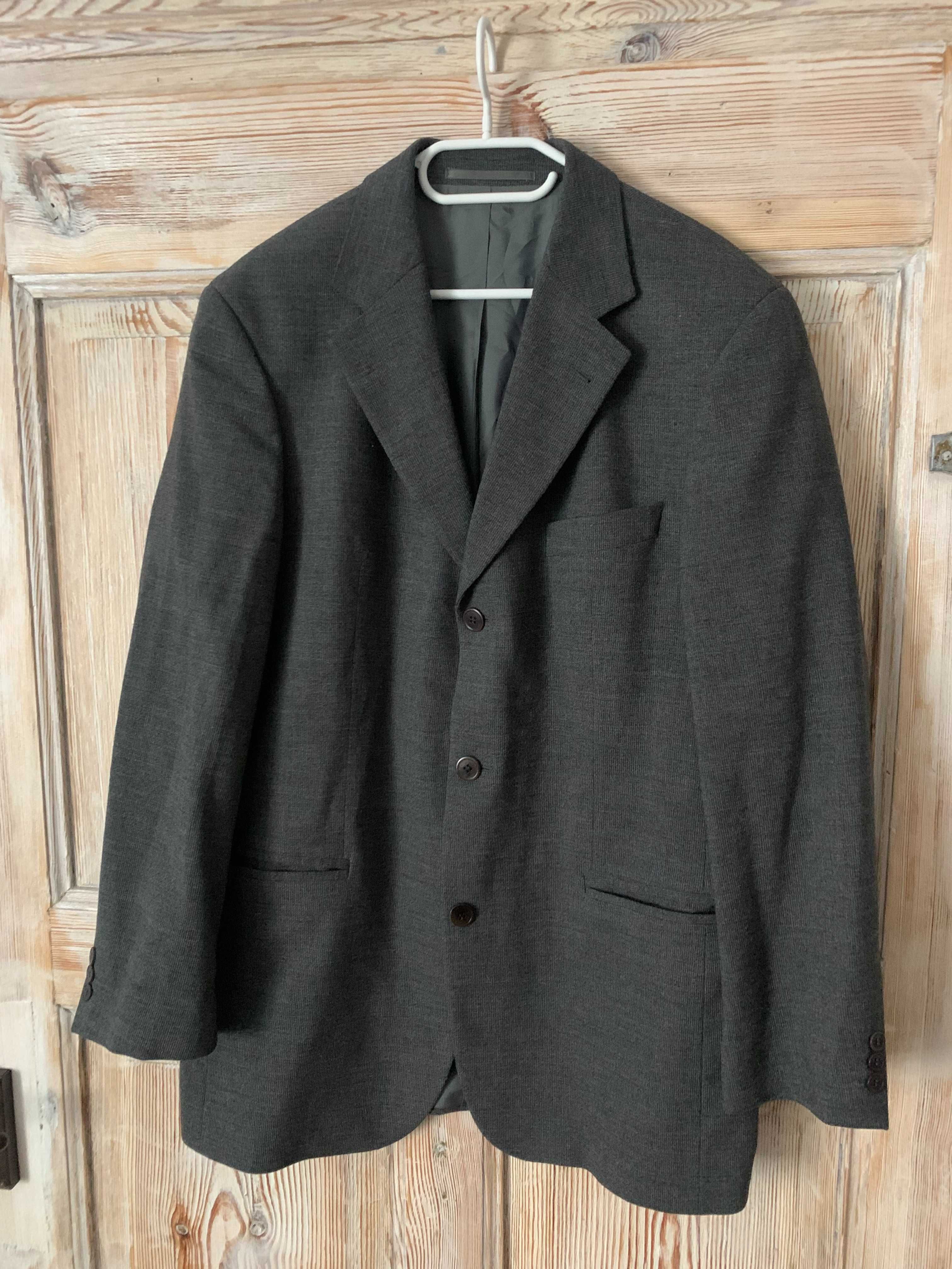 narynarka męska Hugo Boss vintage dziewicza wełna grafit wool casual