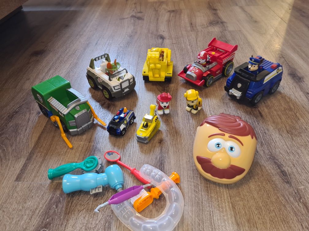 Psi patrol autka plus play doh dentysta