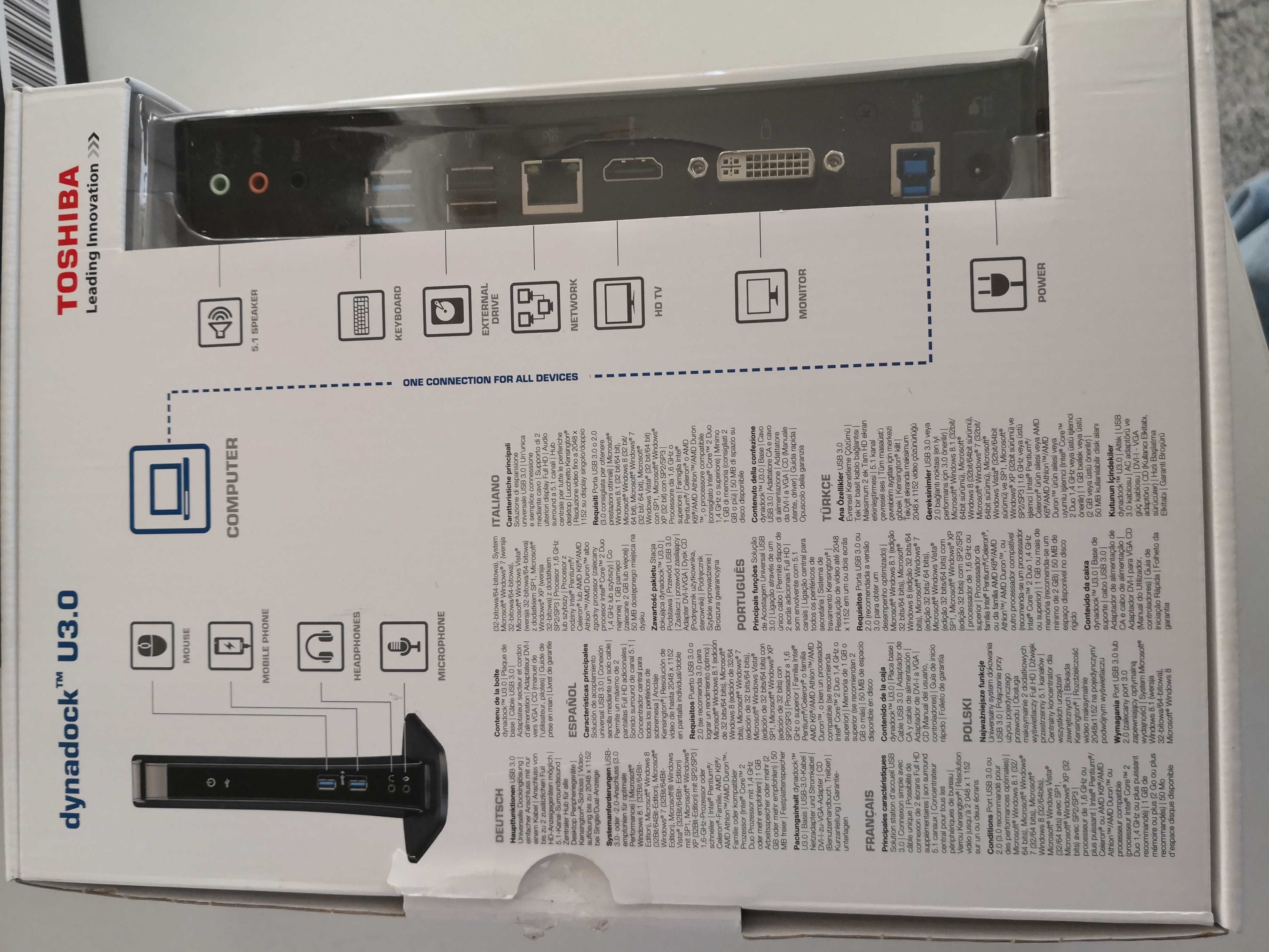 Toshiba Dynadock U3 Usb 3.0 Port Replicator