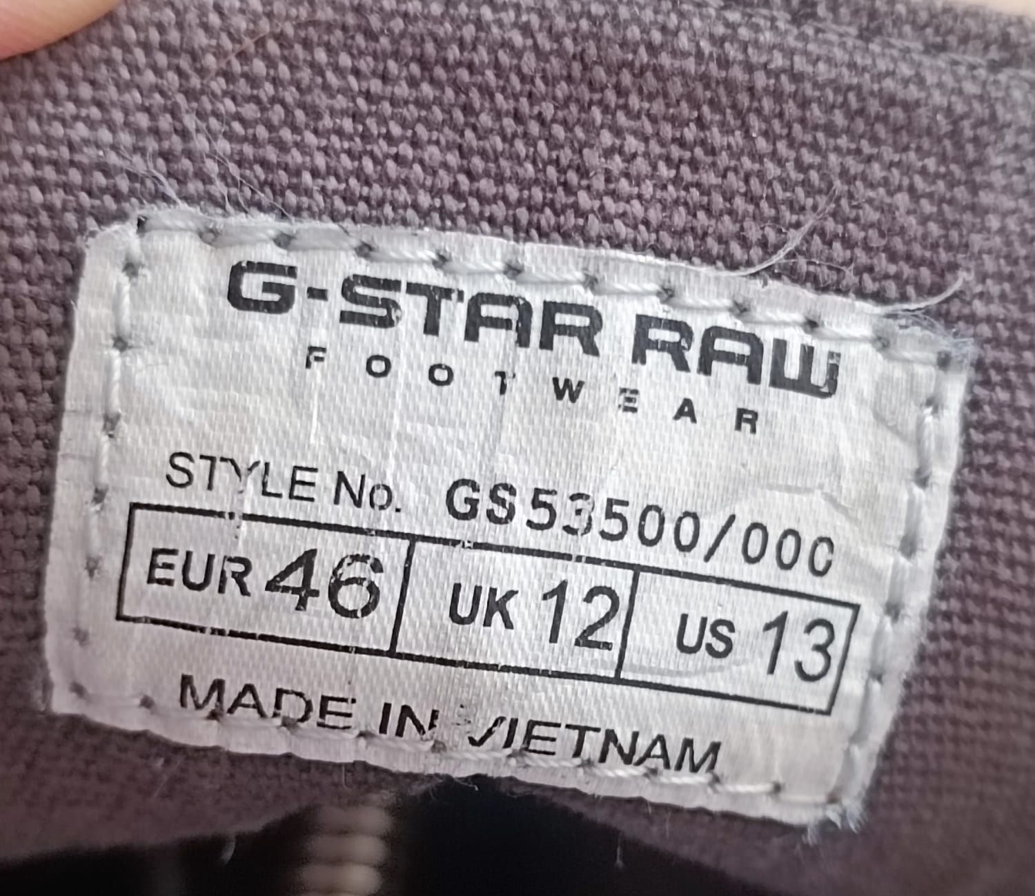 Buty za kostkę G-Star Raw czarne EU 46