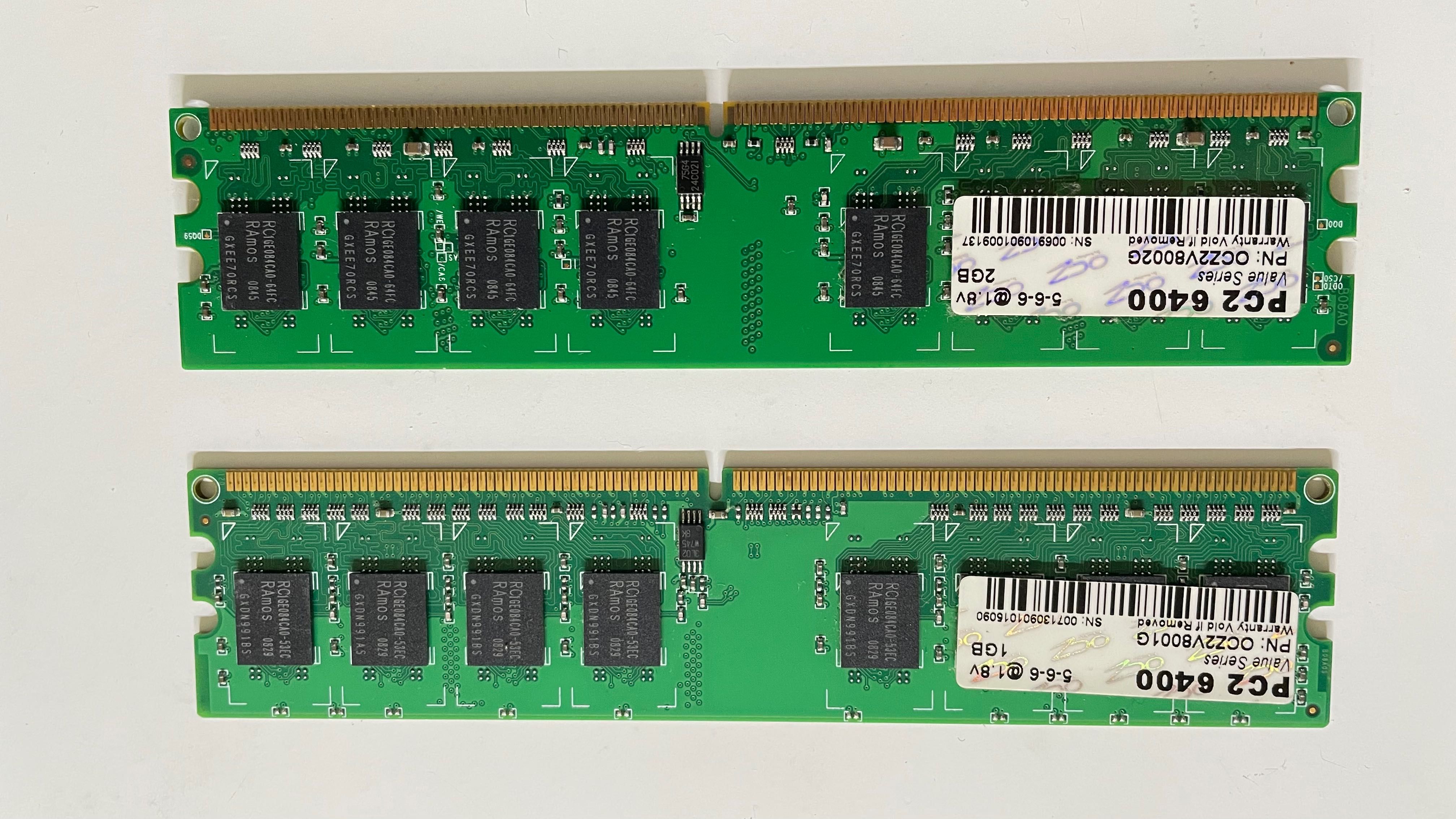 Memórias DIMM PC2