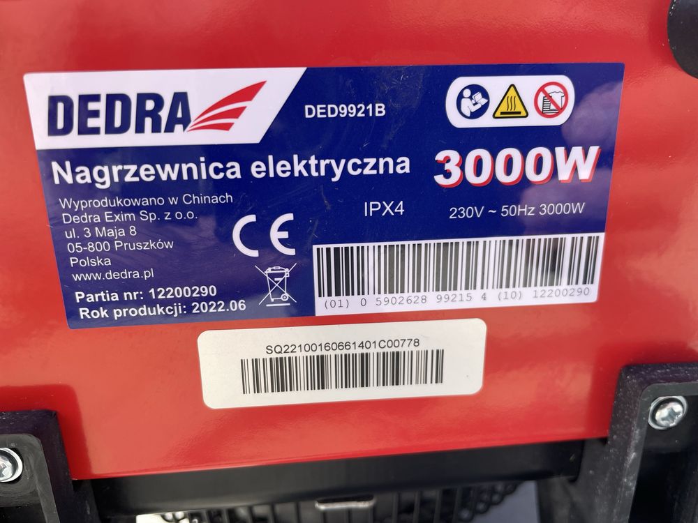 Nagrzewnica DEDRA 3kW