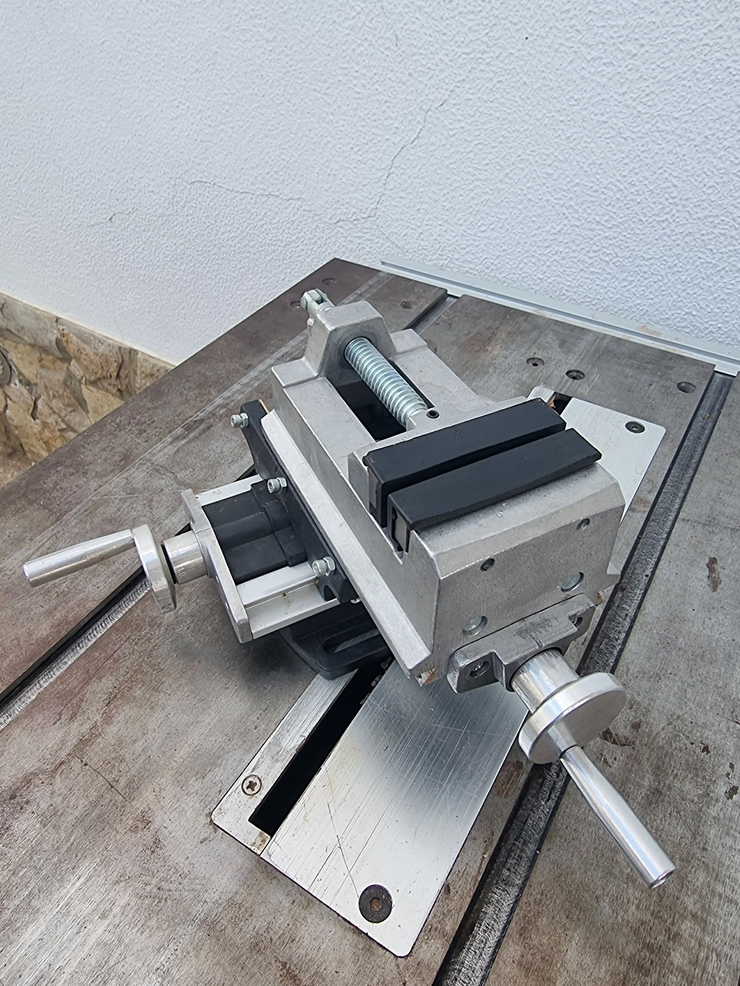 torno de bancada de aluminio para fresadora ou engenho de furar