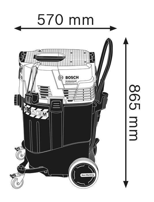 Bosch GAS 55 M AFC Professional odkurzacz przemysłowy 1380W 55 l klasa