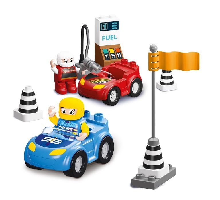 Klocki Blocki Mubi Wyścig Autka Wyścigówka Autko F1 Komp. z LEGO DUPLO