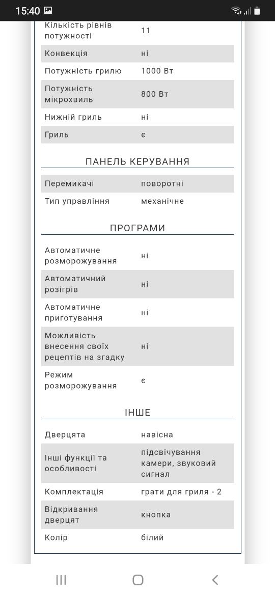 Мікрохвильова піч Electrolux EMM21150W