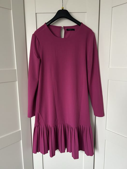 Rózowa sukienka plisa M/L