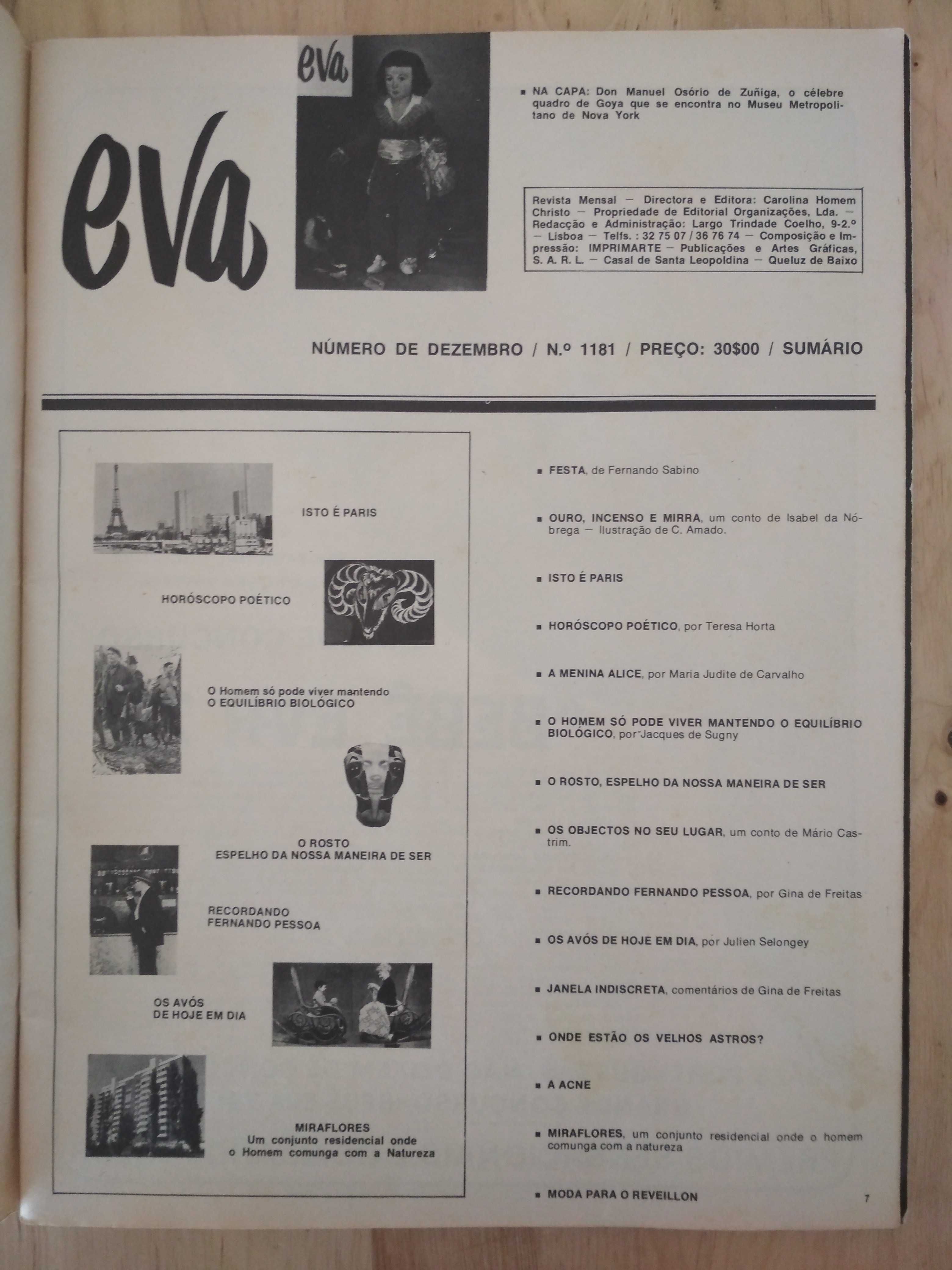 2 revistas Eva, Natal de 1970 e Natal de 1971