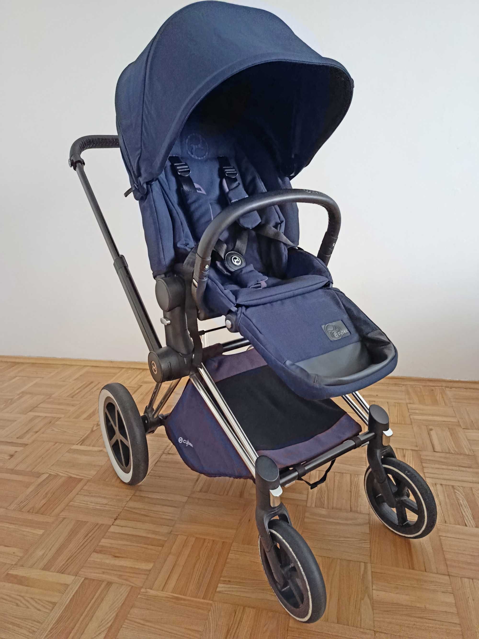 Cybex Priam granatowy gondola plus spacerówka