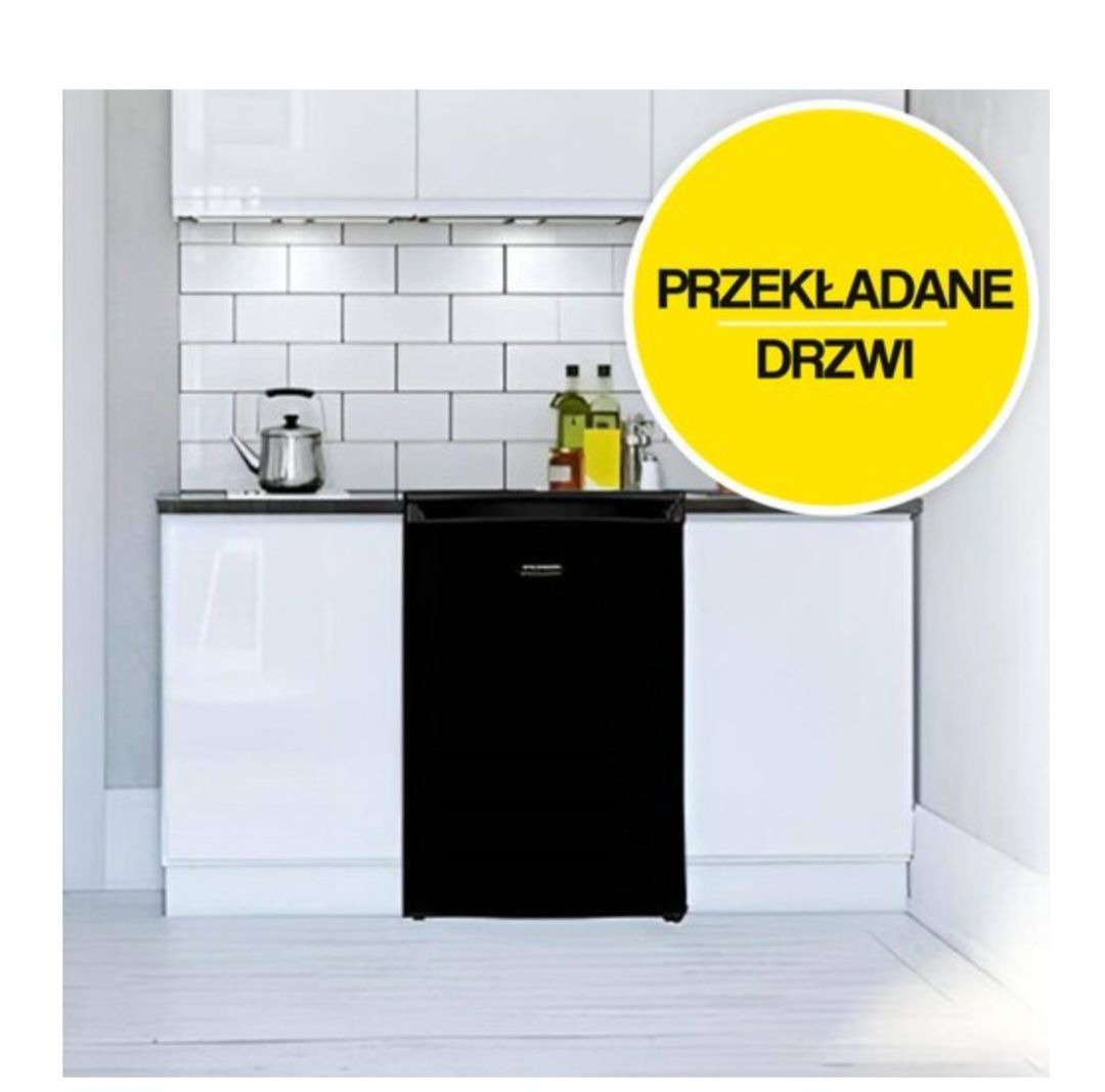 Czarna lodówka podblatowa mpm